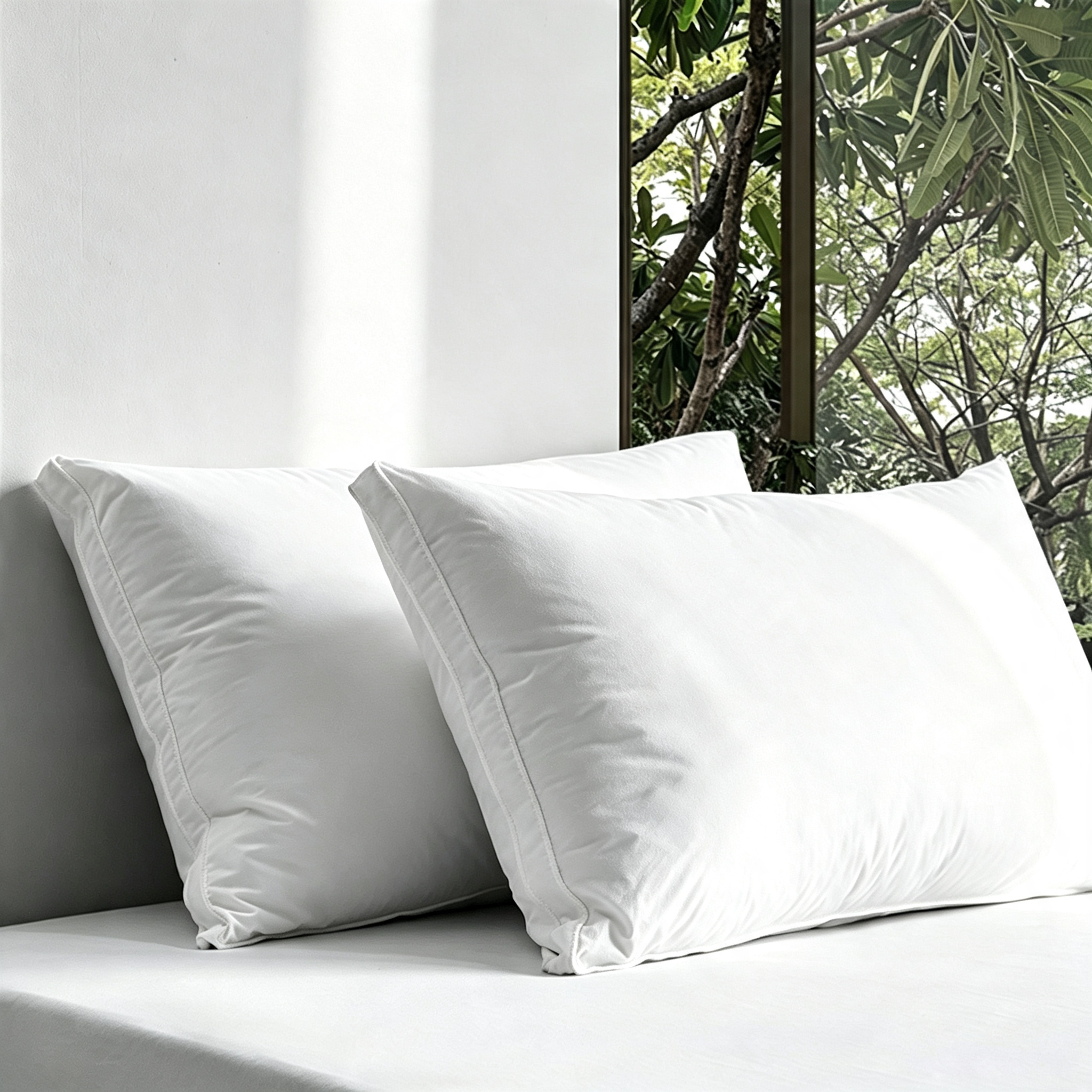 WAZZIO Bed Pillows Soft Down Alternative Pillow for Sleeping 2PCS